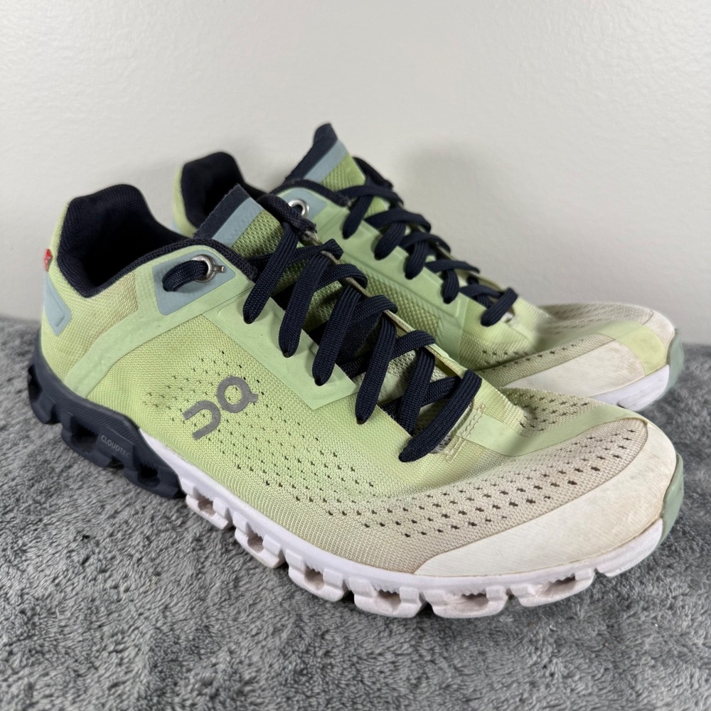 On Running Cloudflow 3.0 Shoes Womens 7 Meadow White Green Navy